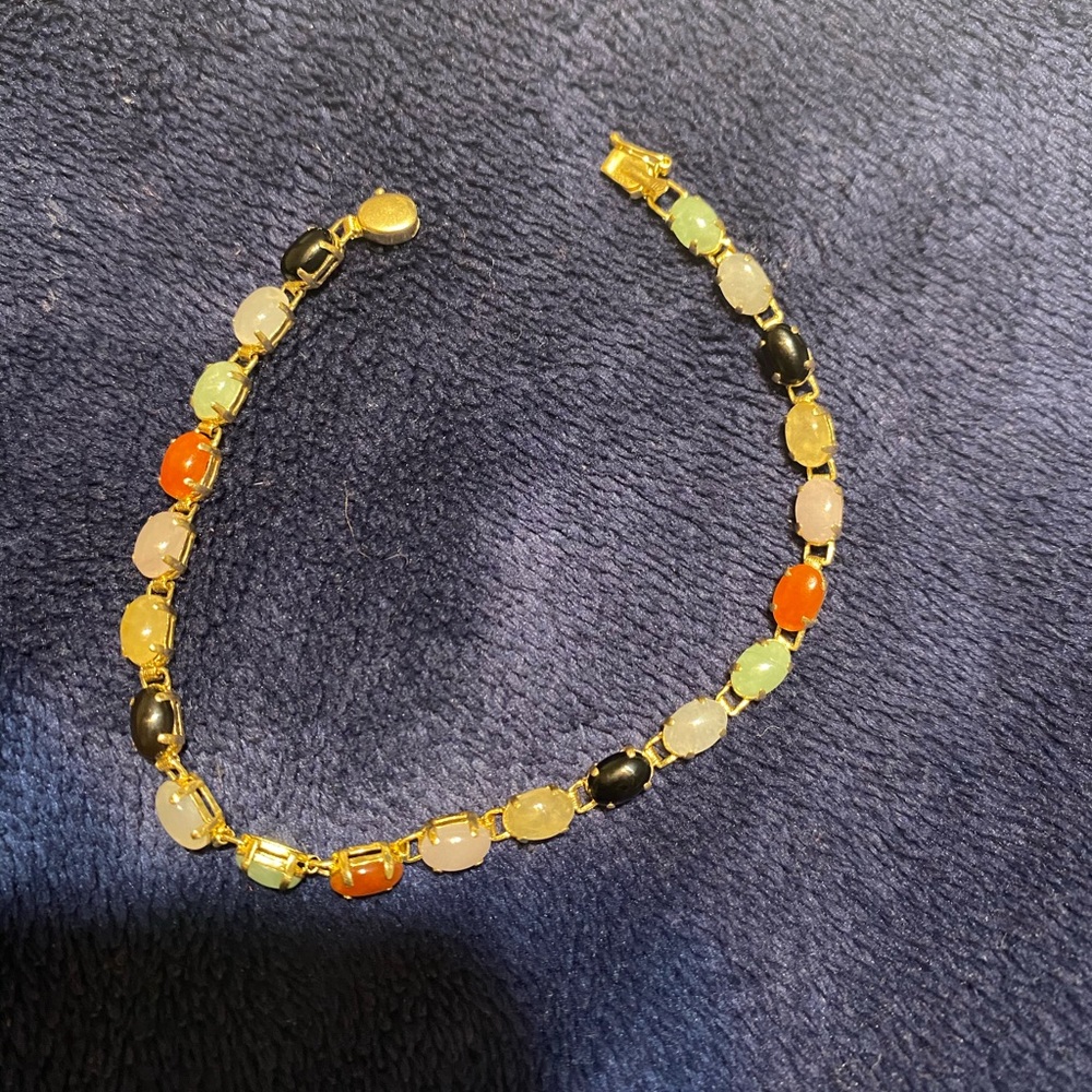 14k jade bracelet